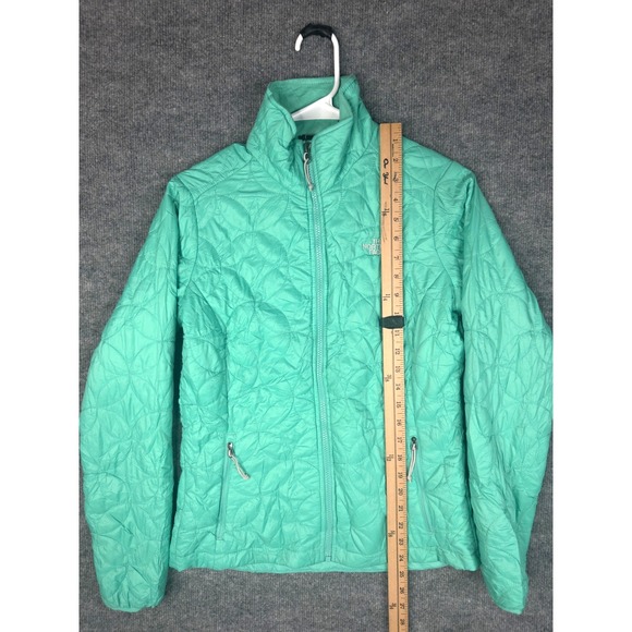 The North Face Thermoball Jacket Womens XS Mint Green Quilted Insulated Puffer - Picture 7 of 16